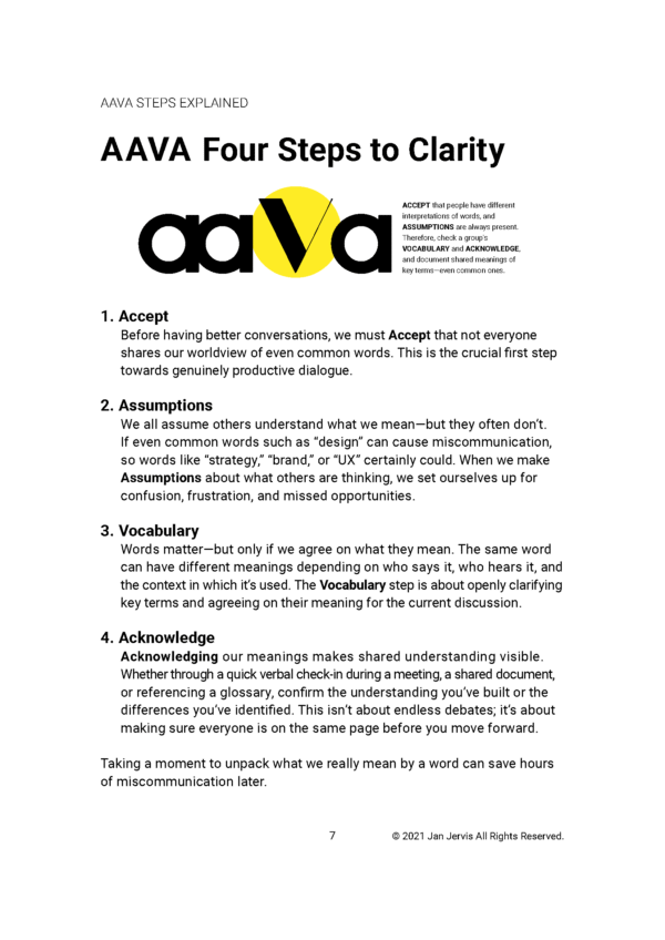 AAVA Framework Details