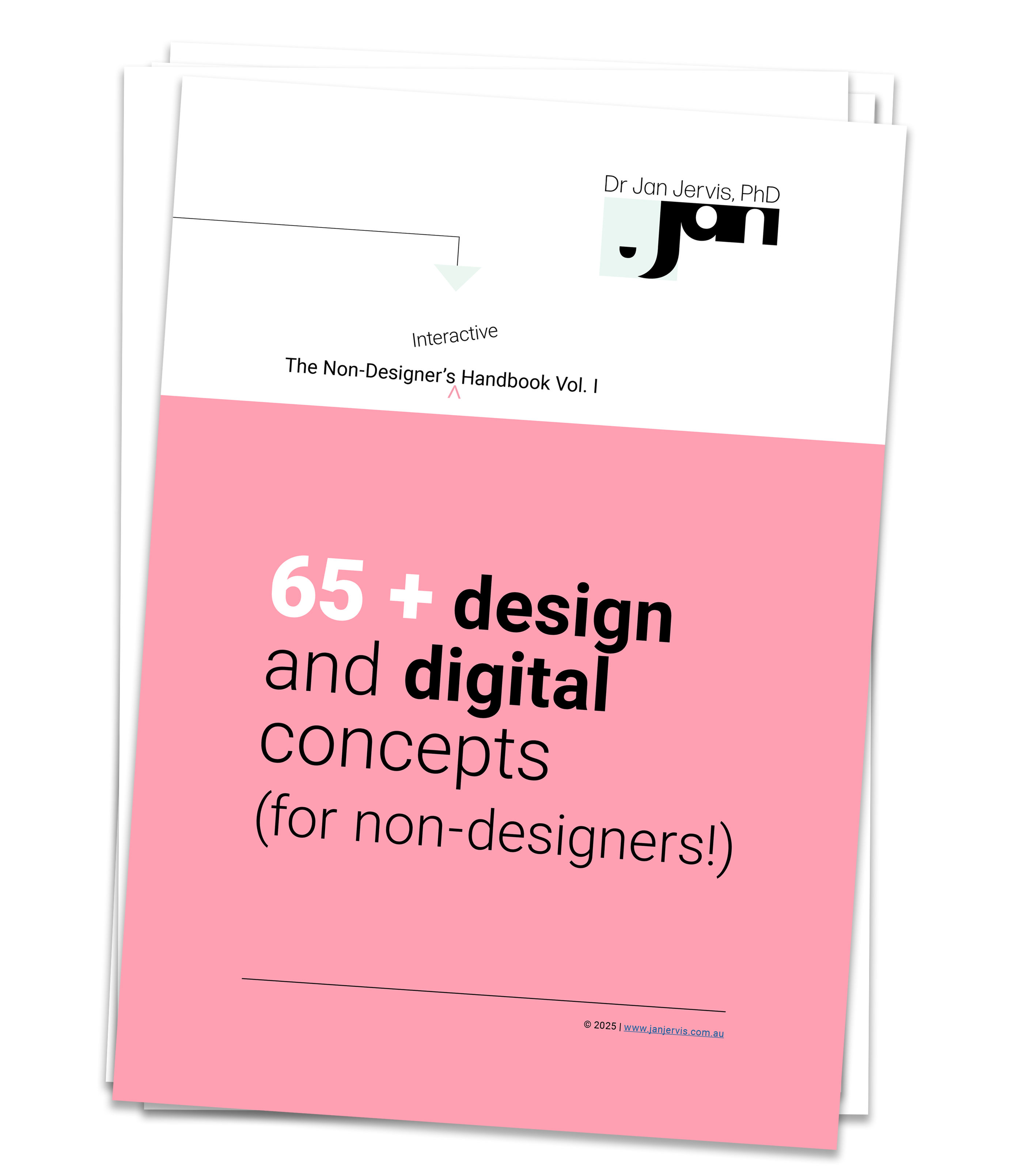 Cover design of Non-Designers Handbook - Pink with black title text