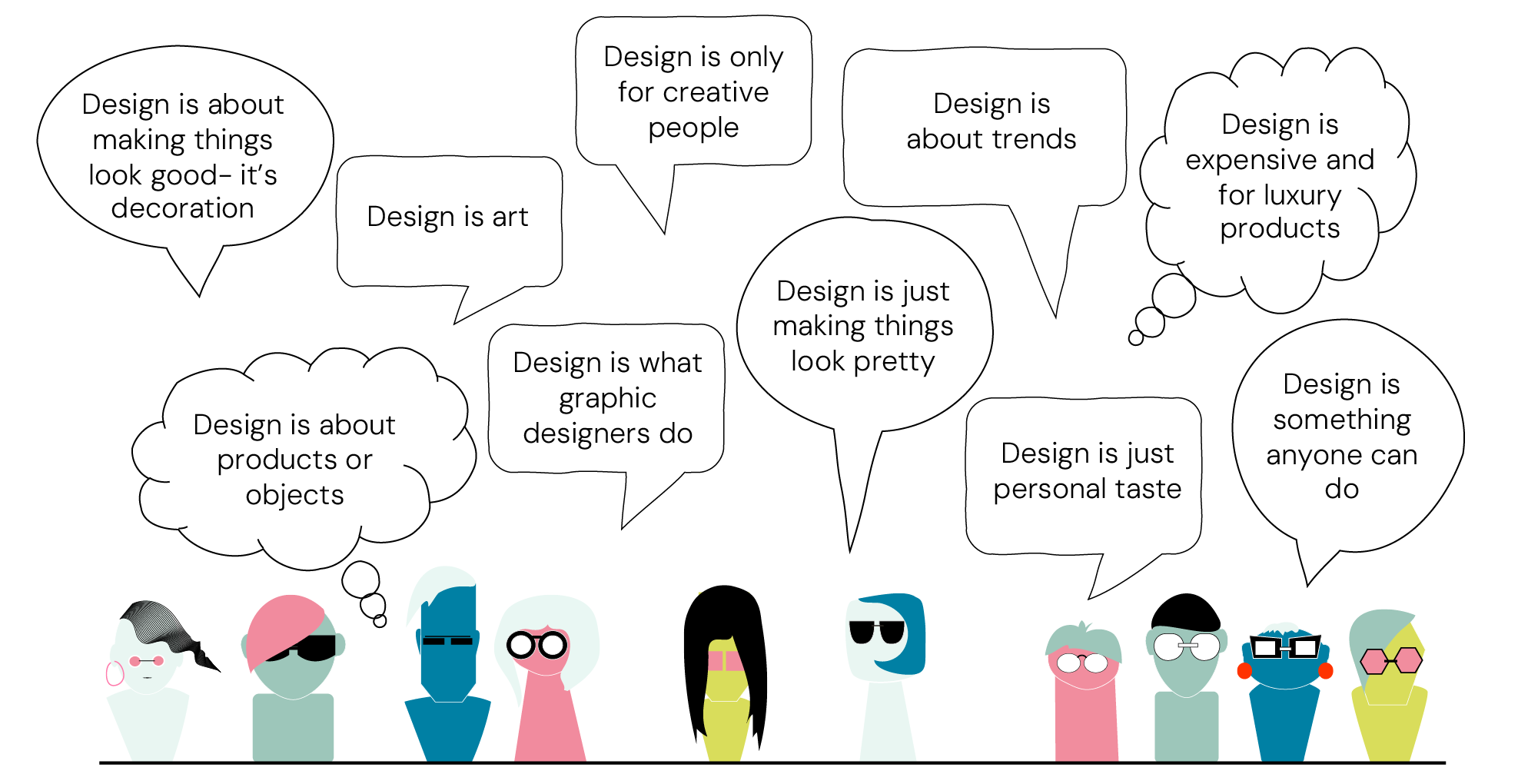 Illustration showing miscommunication about design.