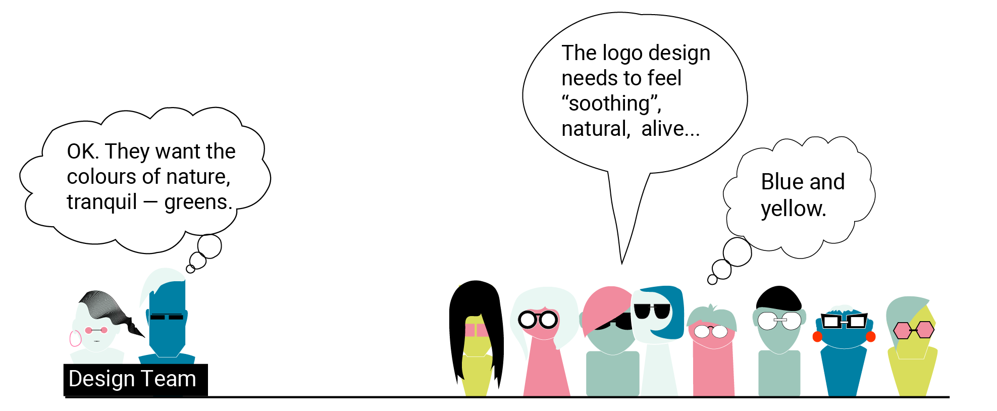 Characters Mixed Vocabulary Cross communication illustration